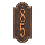 Whitehall Richmond Vertical Mini Wall 1-Line Personalized Address Plaque - Oil-Rubbed Bronze