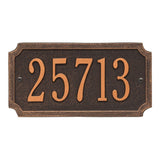Whitehall Cut Corner Rectangle Standard 1-Line Personalized Address Plaque - Oil-Rubbed Bronze
