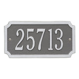 Whitehall Cut Corner Rectangle Standard 1-Line Personalized Address Plaque - Pewter/Silver