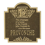 Whitehall Emerson Monogram Personalized Plaque - Antique Brass