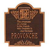 Whitehall Emerson Monogram Personalized Plaque - Antique Copper