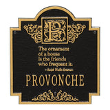 Whitehall Emerson Monogram Personalized Plaque - Black/Gold