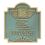 Whitehall Emerson Monogram Personalized Plaque - Bronze Verdigris