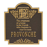 Whitehall Emerson Monogram Personalized Plaque - Bronze/Gold