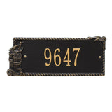 Whitehall Seagull Rectangle Personalized Plaque - Black/Gold