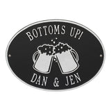 Whitehall Beer Mugs Personalized Plaque - Black/Silver