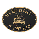 Whitehall Grill Personalized Plaque - Black/Gold