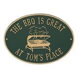 Whitehall Grill Personalized Plaque - Green/Gold