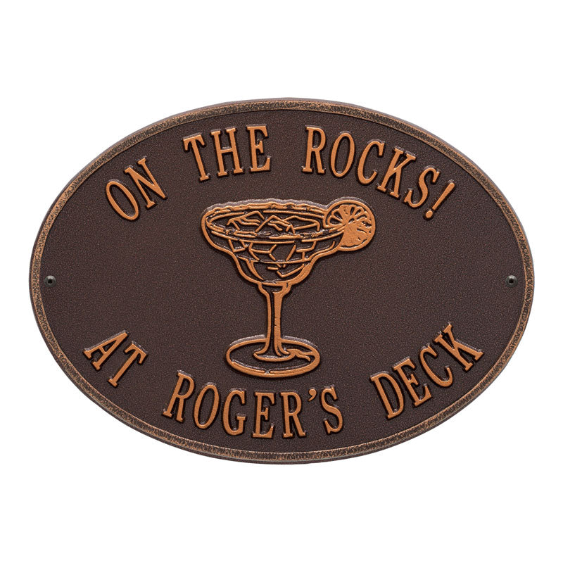 Whitehall Margarita Personalized Plaque - Antique Copper