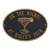 Whitehall Margarita Personalized Plaque - Black/Gold
