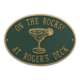 Whitehall Margarita Personalized Plaque - Green/Gold