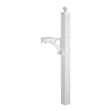 Whitehall Deluxe Post & Brackets with Ball Finial - White