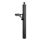 Whitehall Deluxe Post & Brackets with Ball Finial - Black