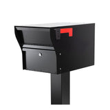 Whitehall MailVault Mailbox with Standard Post - Black