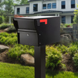 Whitehall MailVault Mailbox with Standard Post - lifestyle