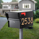 Whitehall MailVault Mailbox with Stand-Off Numbers Personalized Plaque - lifestyle