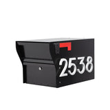 Whitehall MailVault Mailbox with Stand-Off Numbers Personalized Plaque - Black/White