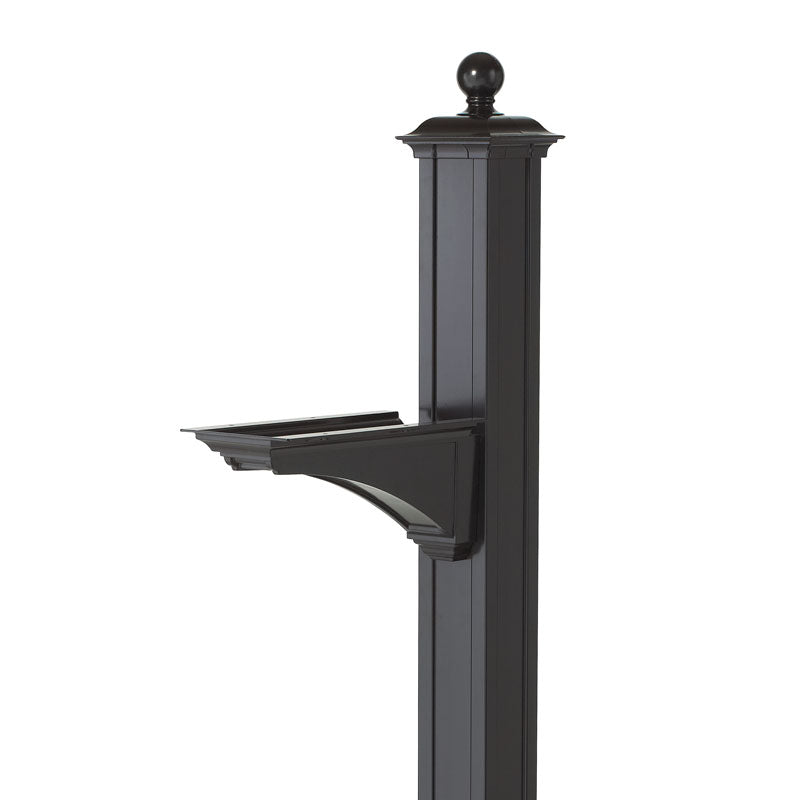 Whitehall Balmoral Post & Bracket with Ball Finial - Black