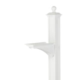 Whitehall Balmoral Post & Bracket with Ball Finial - White