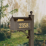 Whitehall Deluxe Capitol Mailbox Package Personalized Plaque - lifestyle