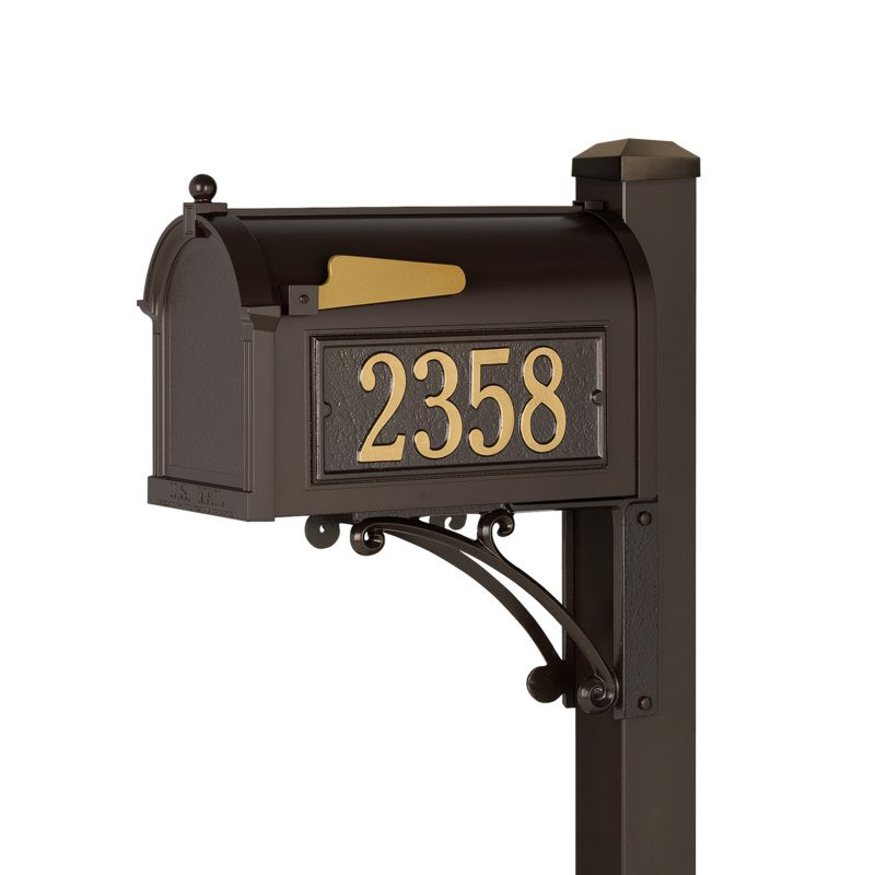 Whitehall Superior Mailbox Package Personalized Plaque - Bronze