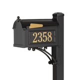Whitehall Superior Mailbox Package Personalized Plaque - Black