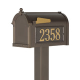 Whitehall Premium Mailbox Package Personalized Plaque - Bronze