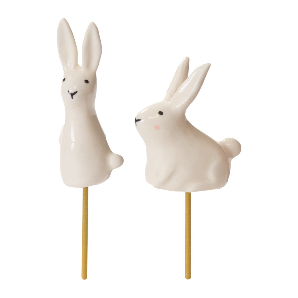 Thumper Hand-Painted Glossy Plant Sticks (Set of 2) By Accent Decor