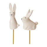 Thumper Hand-Painted Glossy Plant Sticks (Set of 2) By Accent Decor