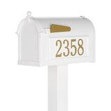 Whitehall Premium Mailbox Package Personalized Plaque - White