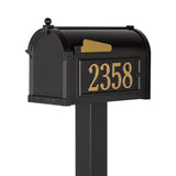 Whitehall Premium Mailbox Package Personalized Plaque - Black