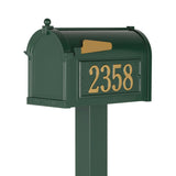 Whitehall Premium Mailbox Package Personalized Plaque - Green
