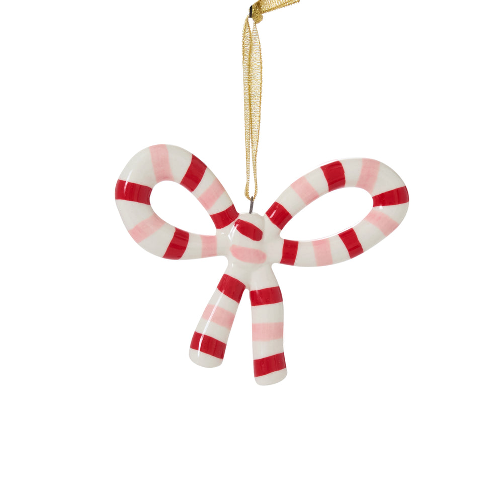 Luella Bow Ceramic Ornament By Accent Decor