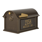 Whitehall Balmoral Mailbox Side Plaques and Personalized Monogram Package - Bronze