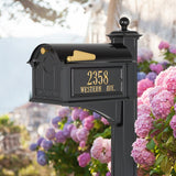 Whitehall Balmoral Mailbox Side Plaques, Post Package Personalized Plaque - lifestyle