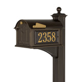 Whitehall Balmoral Mailbox Side Plaques, Post Package Personalized Plaque - Bronze
