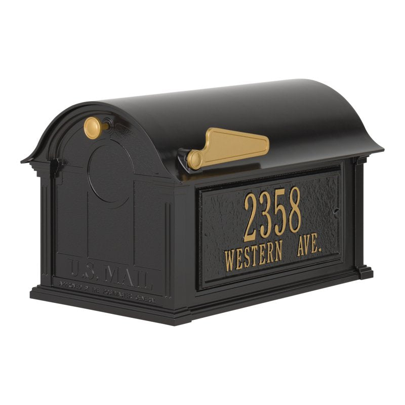Whitehall Balmoral Mailbox Side Plaques Package Personalized Plaque - Black