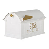 Whitehall Balmoral Mailbox Side Plaques Package Personalized Plaque - White