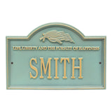 Whitehall Life and Liberty 1-Line Personalized Address Plaque - Bronze Verdigris