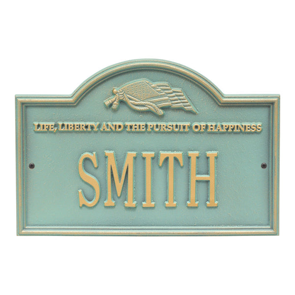 Whitehall Products Whitehall Life and Liberty 1-Line Personalized Address Plaque