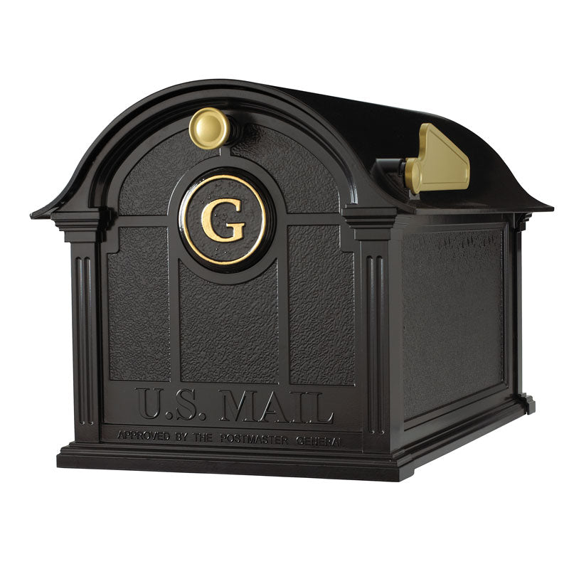 Whitehall Balmoral Mailbox Personalized Monogram Package - Black