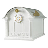 Whitehall Balmoral Mailbox Personalized Monogram Package - White