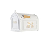 Whitehall Capitol Mailbox Side Plaques and Door Personalized Plaque Package - White