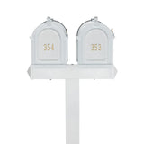 Whitehall Multi Mailbox Dual Capitol Package Personalized Plaque - White
