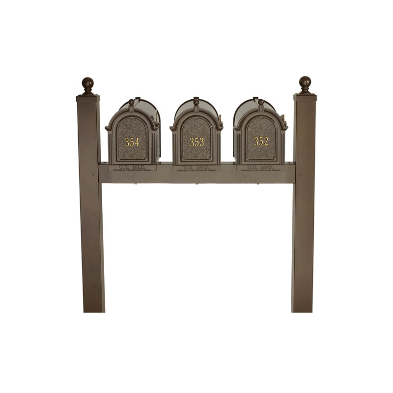 Whitehall Multi Mailbox Triple Package Personalized Plaque - Black