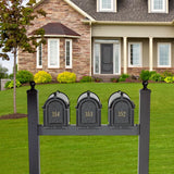 Whitehall Multi Mailbox Triple Package Personalized Plaque - lifestyle