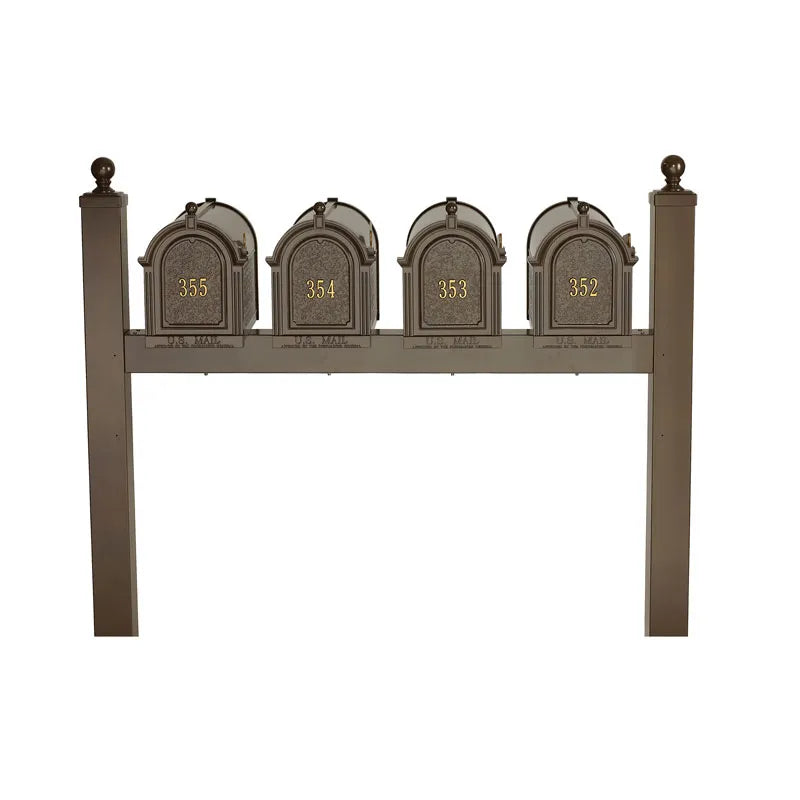 Whitehall Multi Mailbox Quad Package Personalized Plaque - Black