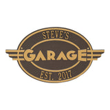 Whitehall Moderno Garage Personalized Plaque - Bronze/Gold