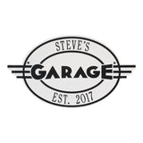 Whitehall Moderno Garage Personalized Plaque - White/Black