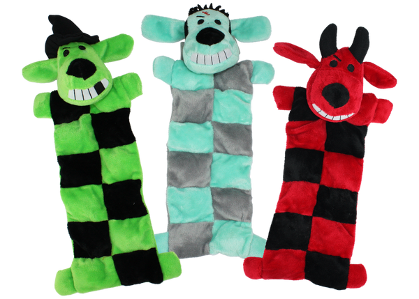 King Wholesale Multipet Halloween Loofa Squeaker Mat Plush Dog Toy - 12"